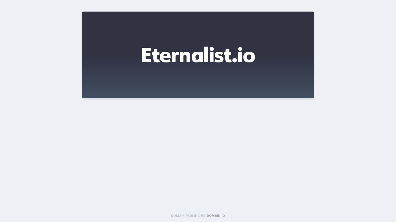 Eternalist Landing page