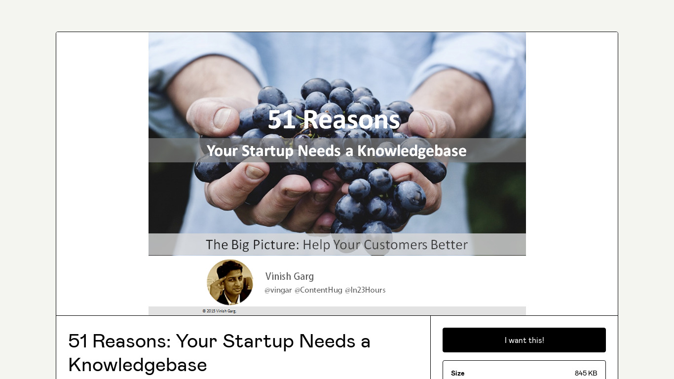 eBook: Startups Need a Knowledgebase Landing page