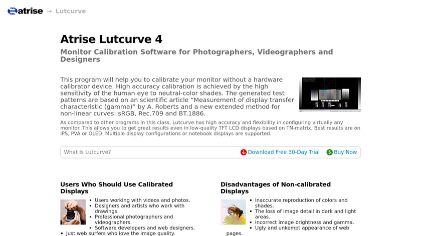 Atrise Lutcurve Landing Page