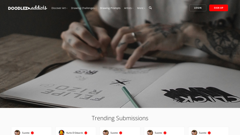 Doodle Addicts Landing Page