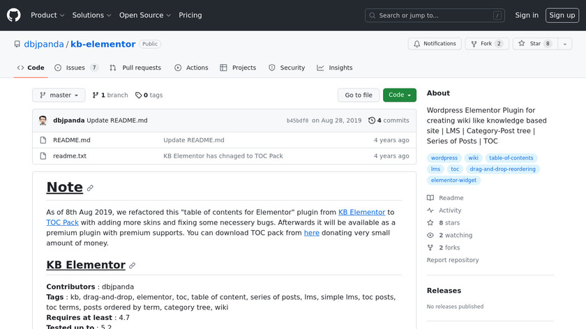 KB Elementor Landing Page
