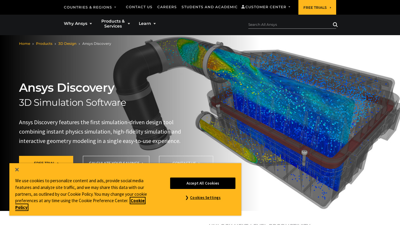 ANSYS AIM Landing page