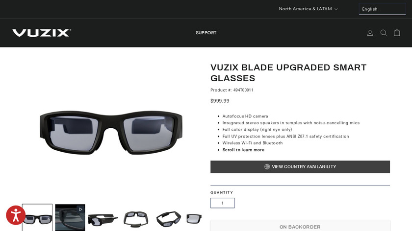 Vuzix Blade Landing Page
