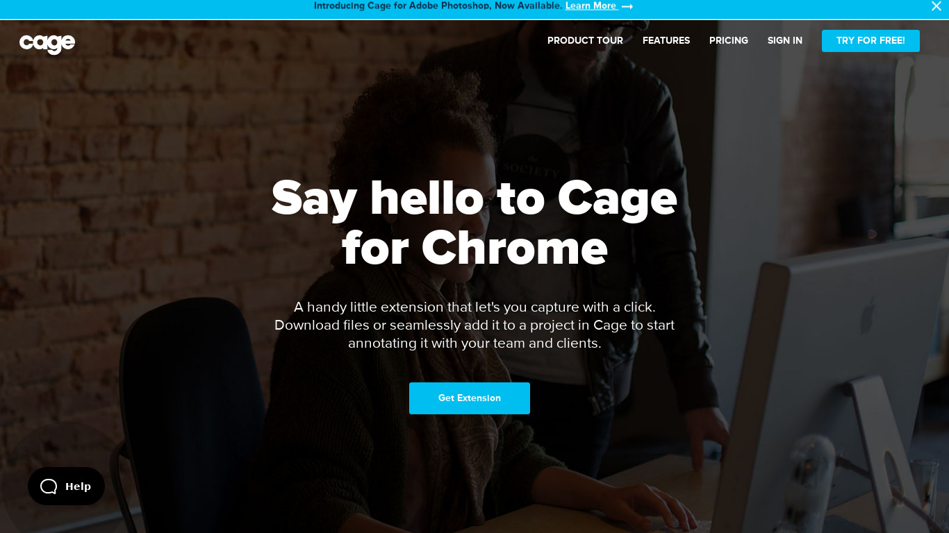 Cage for Google Chrome Landing page