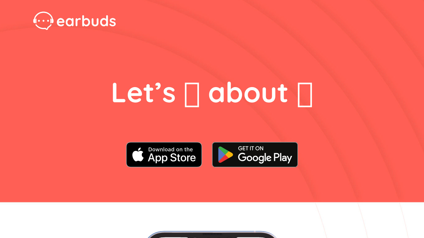 Earbuds Landing page