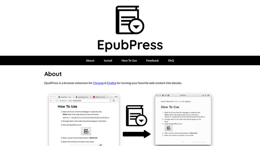 EpubPress Landing Page