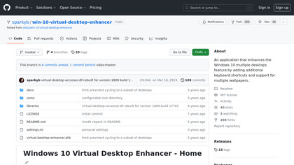 Windows 10 Virtual Desktop Enhancer image