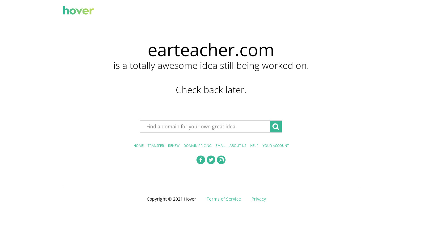 Ear Teacher Landing page