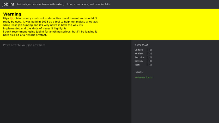 Joblint Landing Page