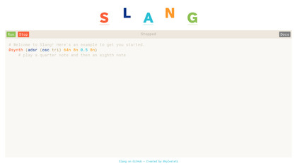Slang audio programming language image