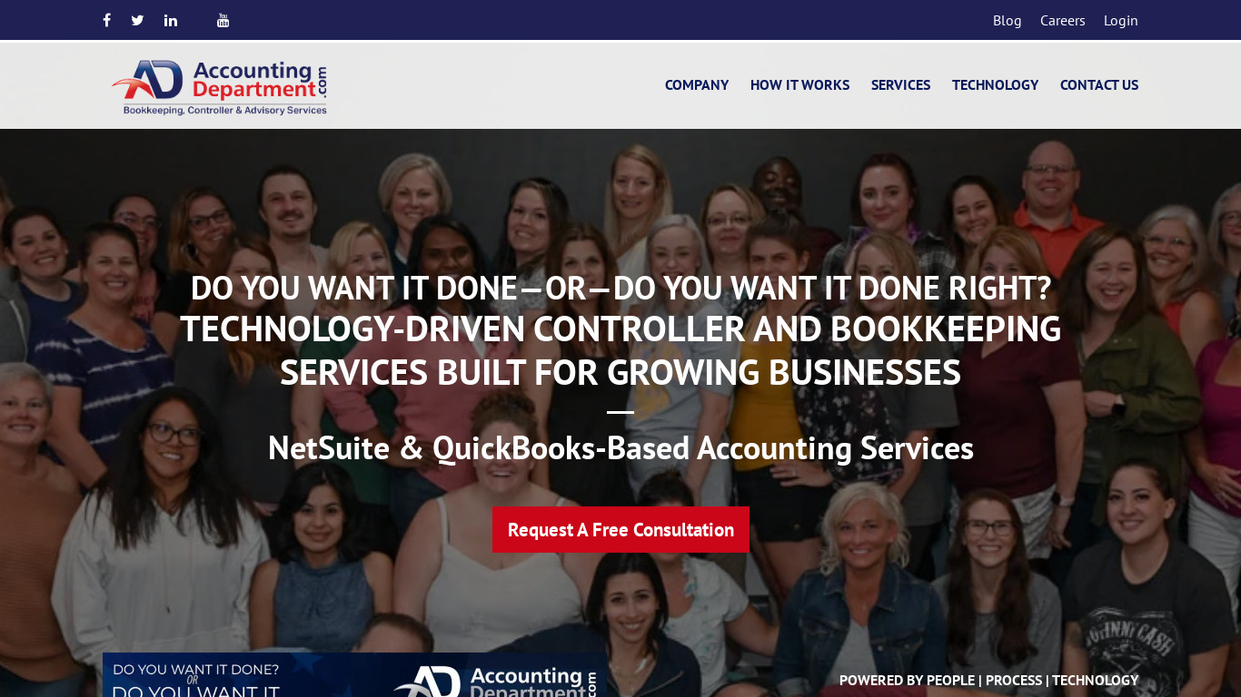 AccountingDepartment Landing page