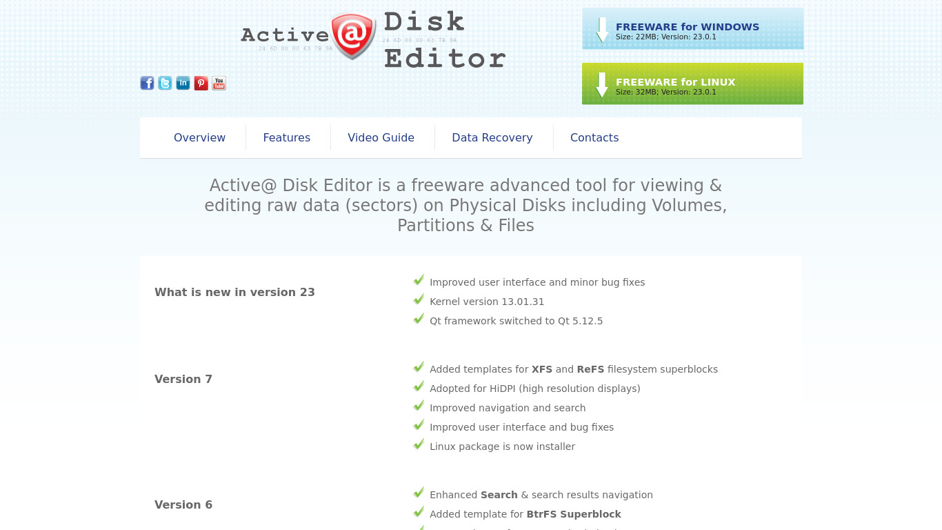 Active@ Disk Editor Landing page