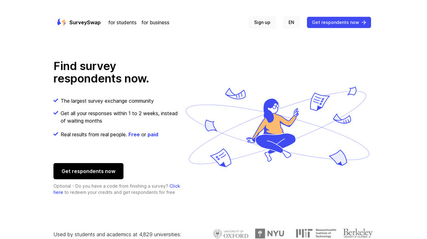 SurveySwap Landing Page