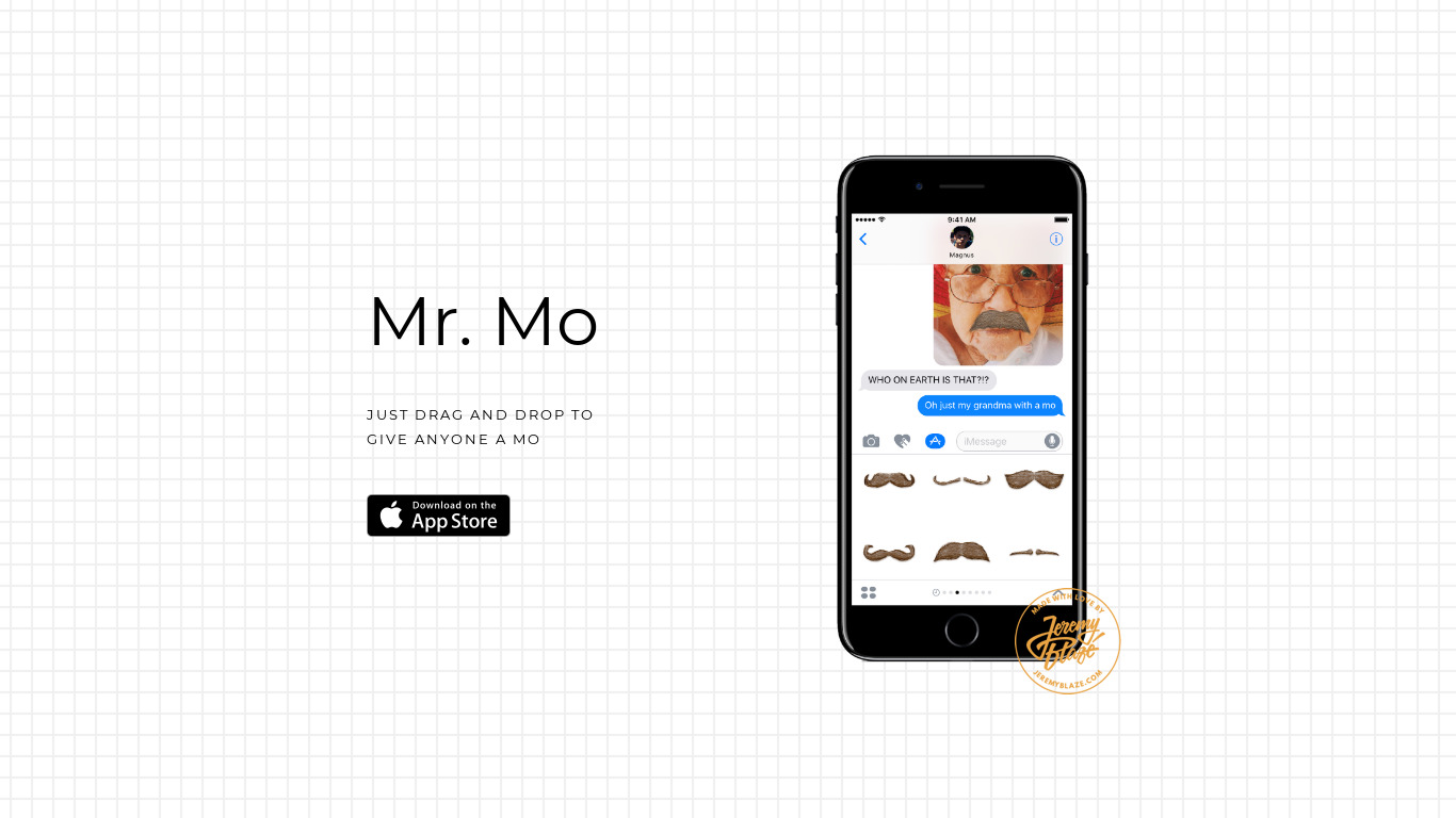 Mr. Mo Landing page