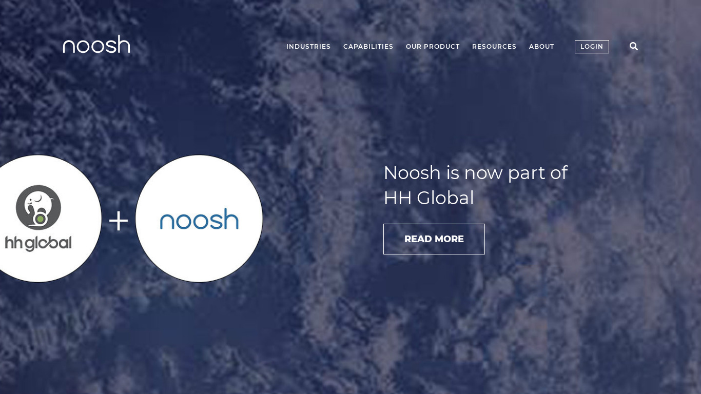 Noosh Landing page