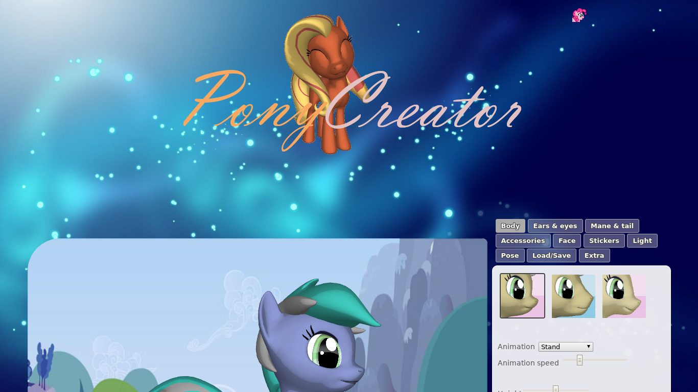 Pony Creator by Pony Lumen Landing page