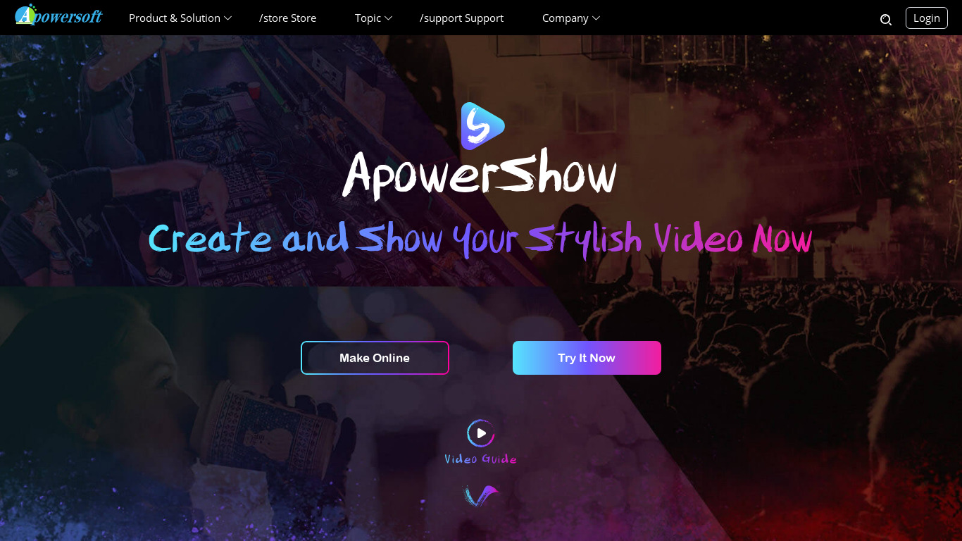 ApowerShow Landing page