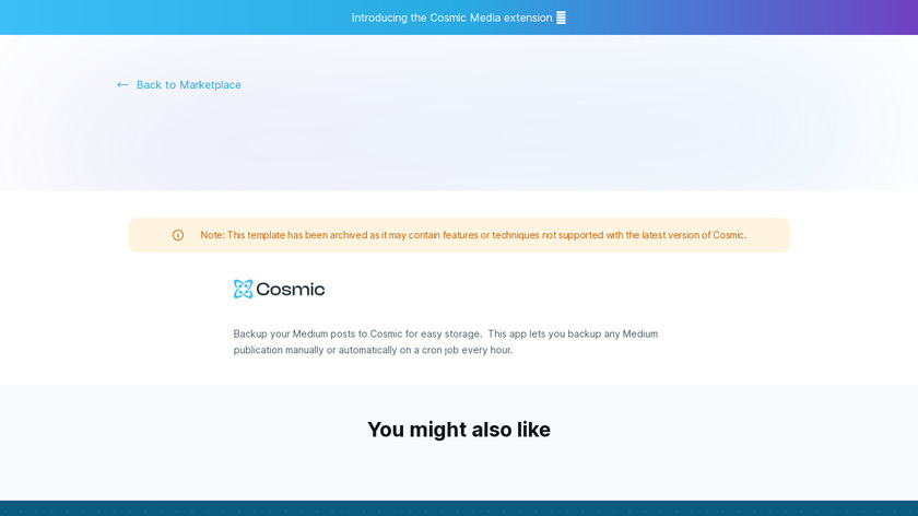 Medium Backup (Unofficial) Landing Page