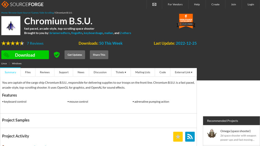 Chromium B.S.U. Landing Page