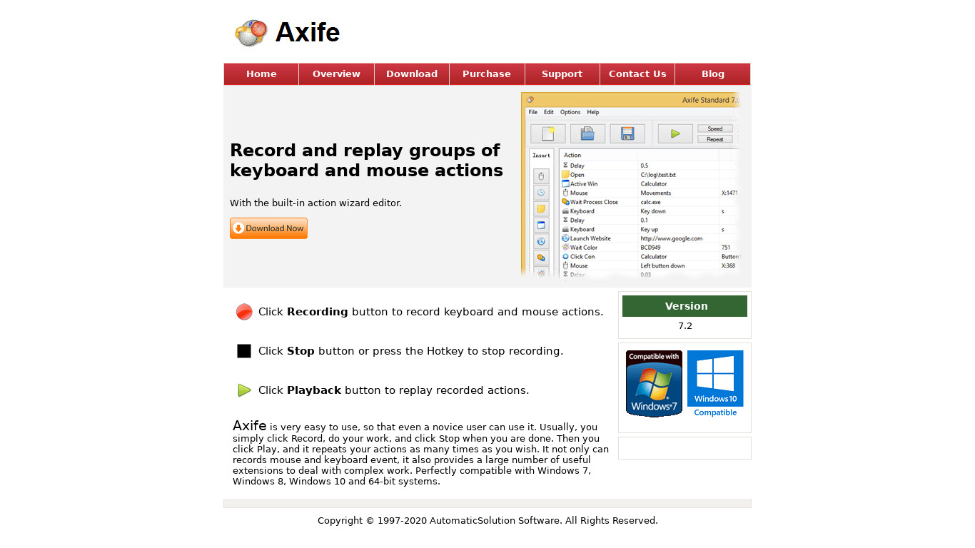 Axife Landing page