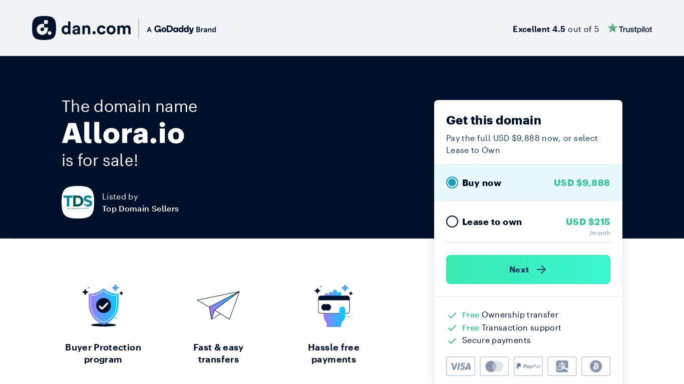 Allora.io Leads Landing page