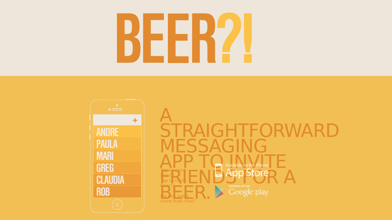 Beer?! Landing page