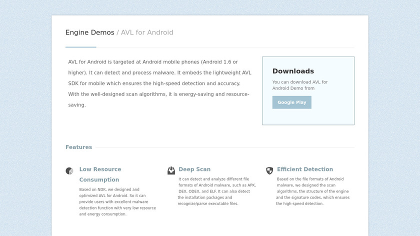 AVL Landing Page