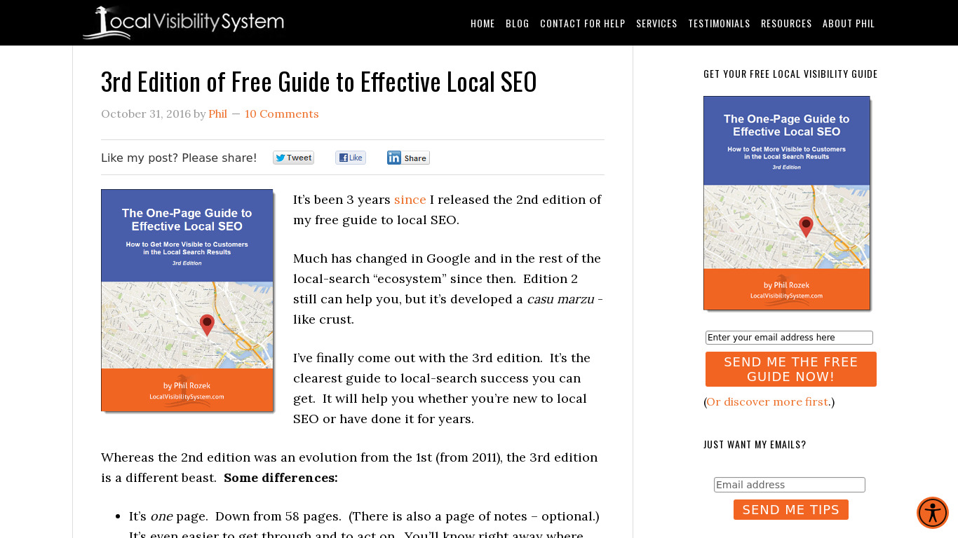 Local SEO Guide Landing page