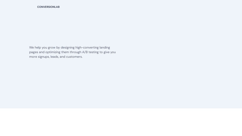 Conversion Lab Landing Page
