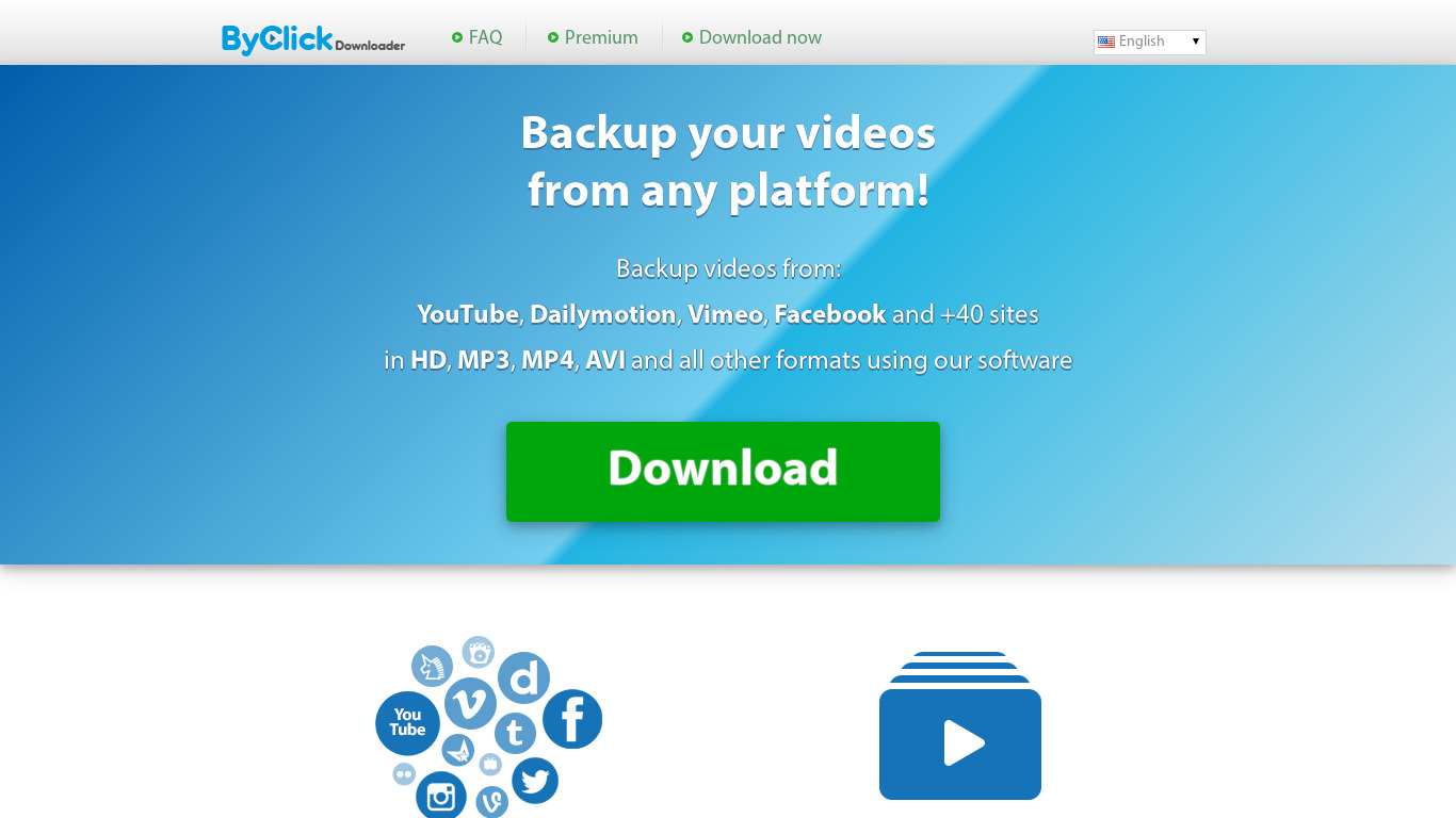 Youtube Download Online Landing page