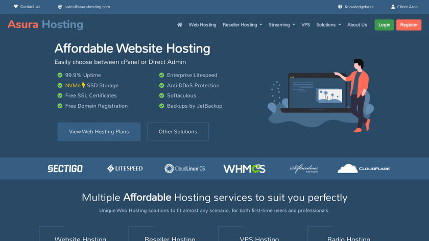 Asura Hosting Landing Page