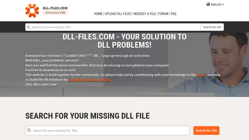 DLL-files.com Landing Page
