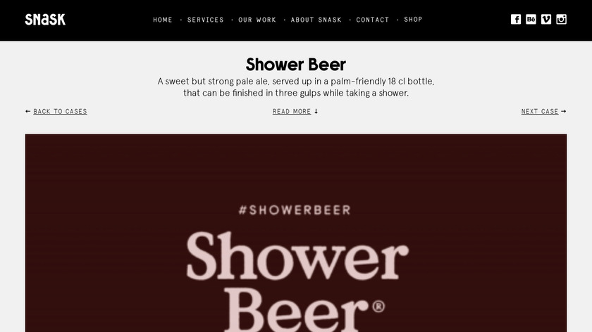 Shower Beer Landing Page