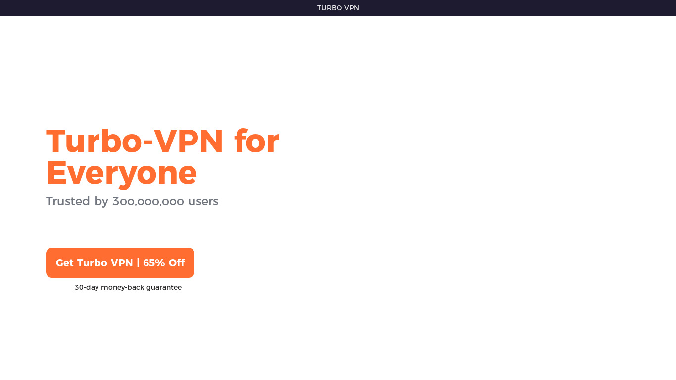 Turbo VPN Landing page