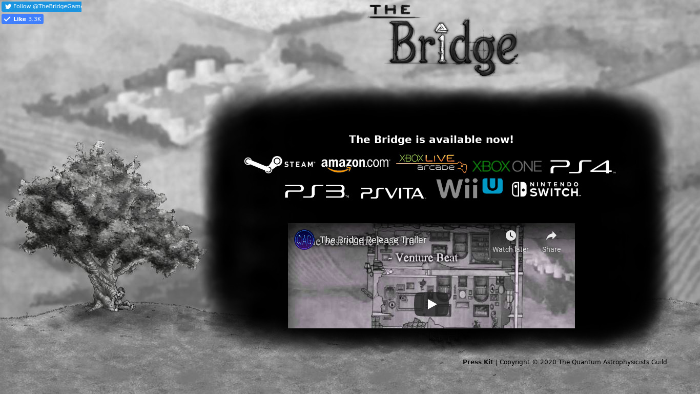 The Bridge Landing page