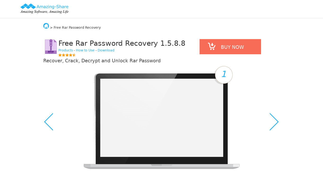 Free Rar Password Recovery Landing page