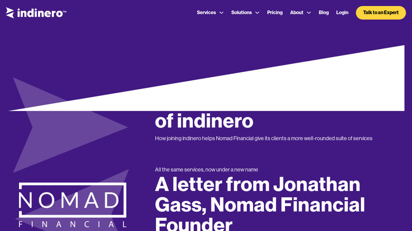 Nomad Financial Landing Page