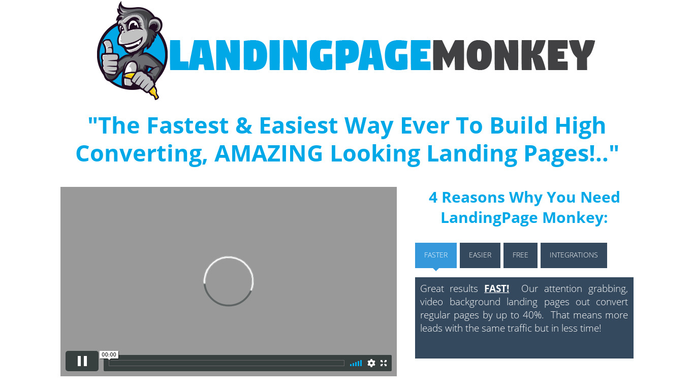 LandingPage Monkey Landing page