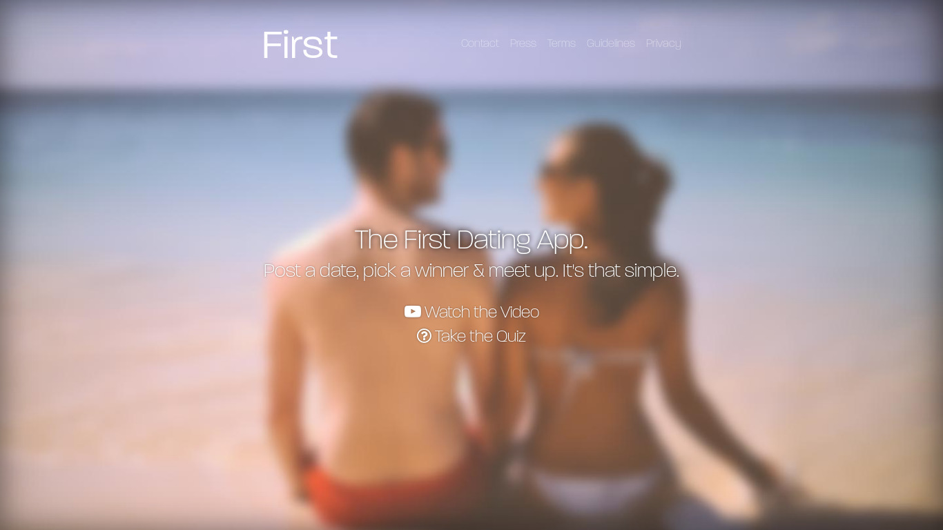 FIRST Landing page