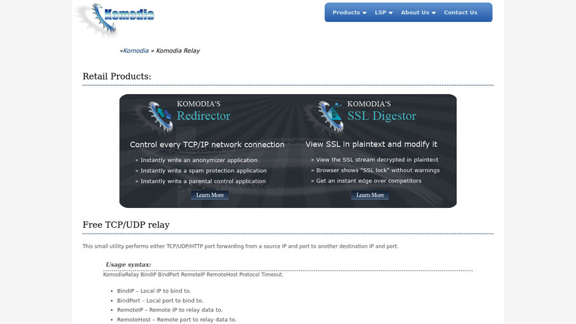 Komodia Relay Landing Page