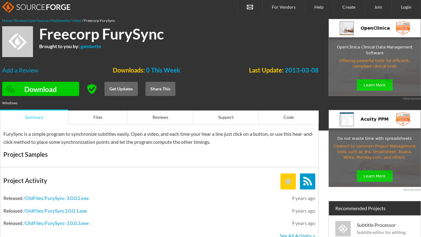 FurySync Landing page