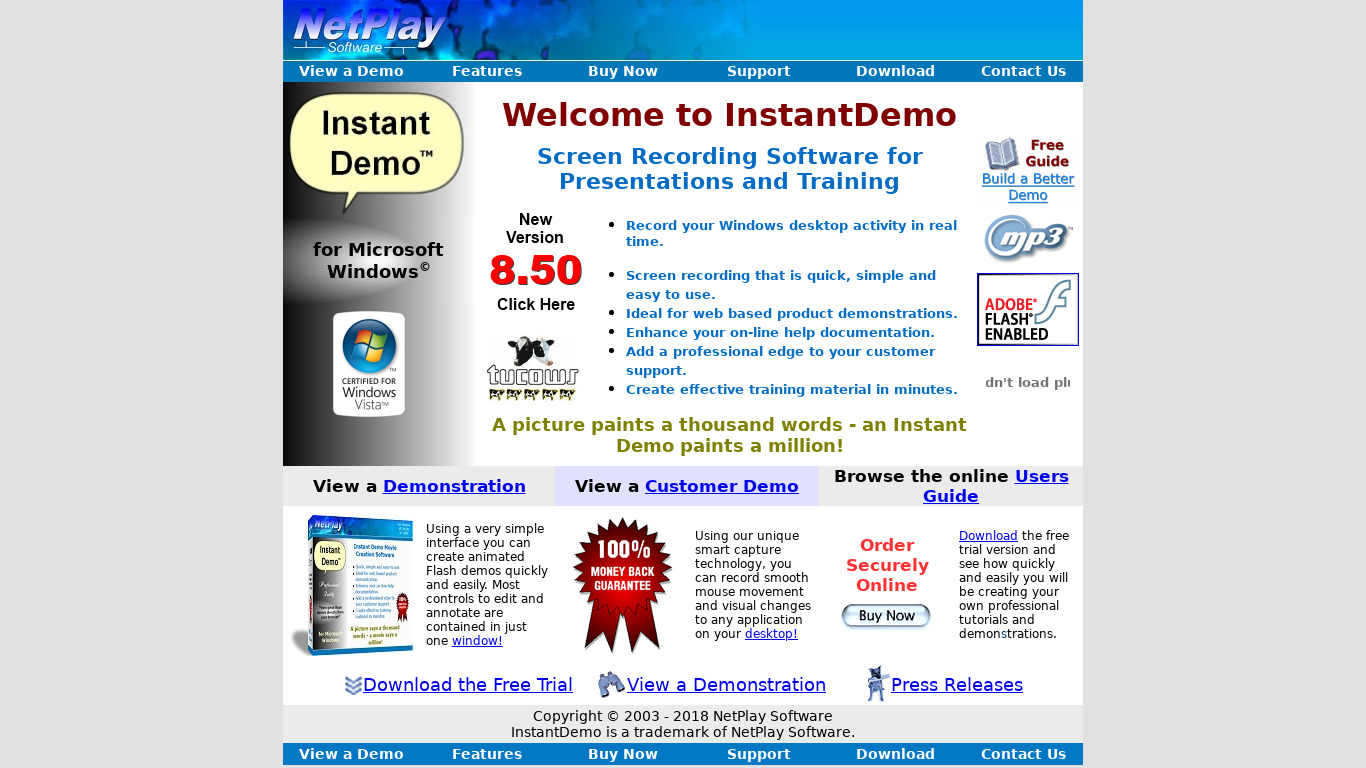 Instant Demo Landing page