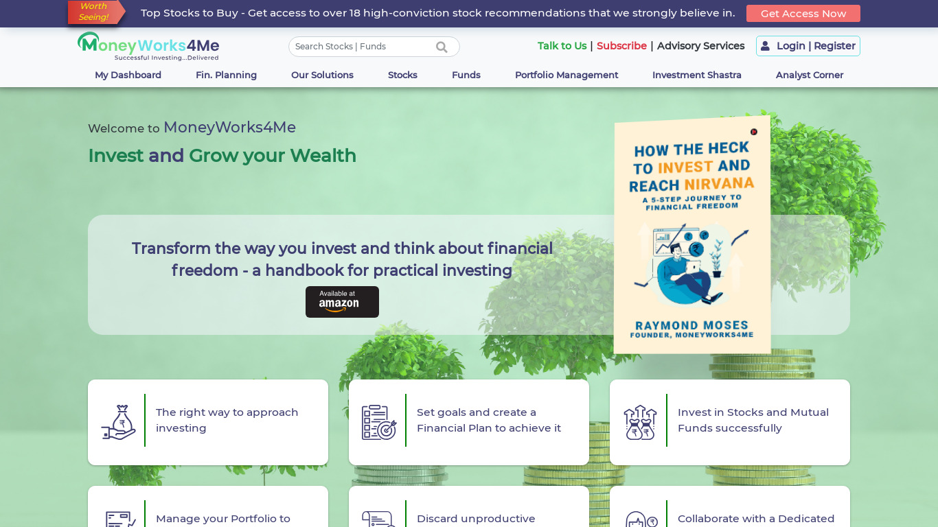 MoneyWorks4ME Landing page