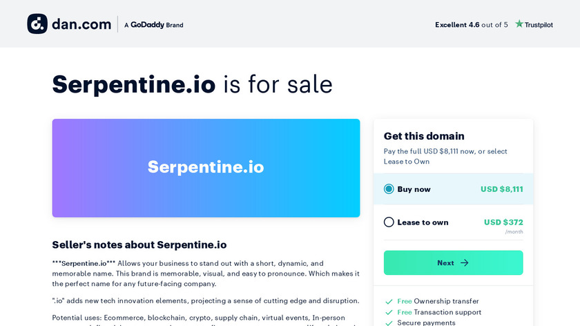 Serpentine.io Landing Page