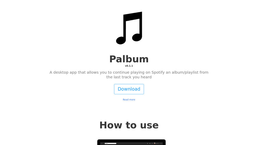 Palbum Landing Page
