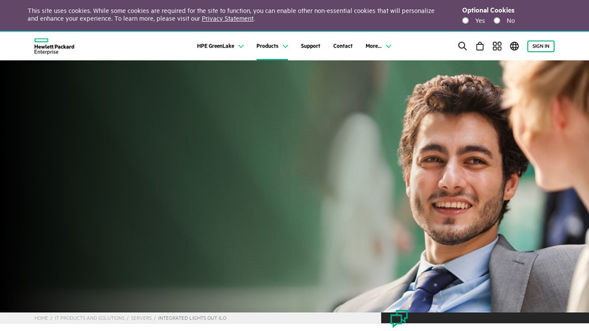 HP iLO Landing Page