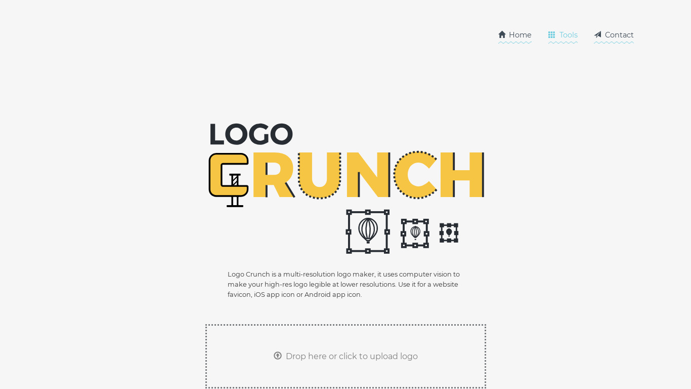 Logo Crunch Landing page