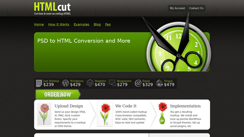 HTMLcut.com Landing Page