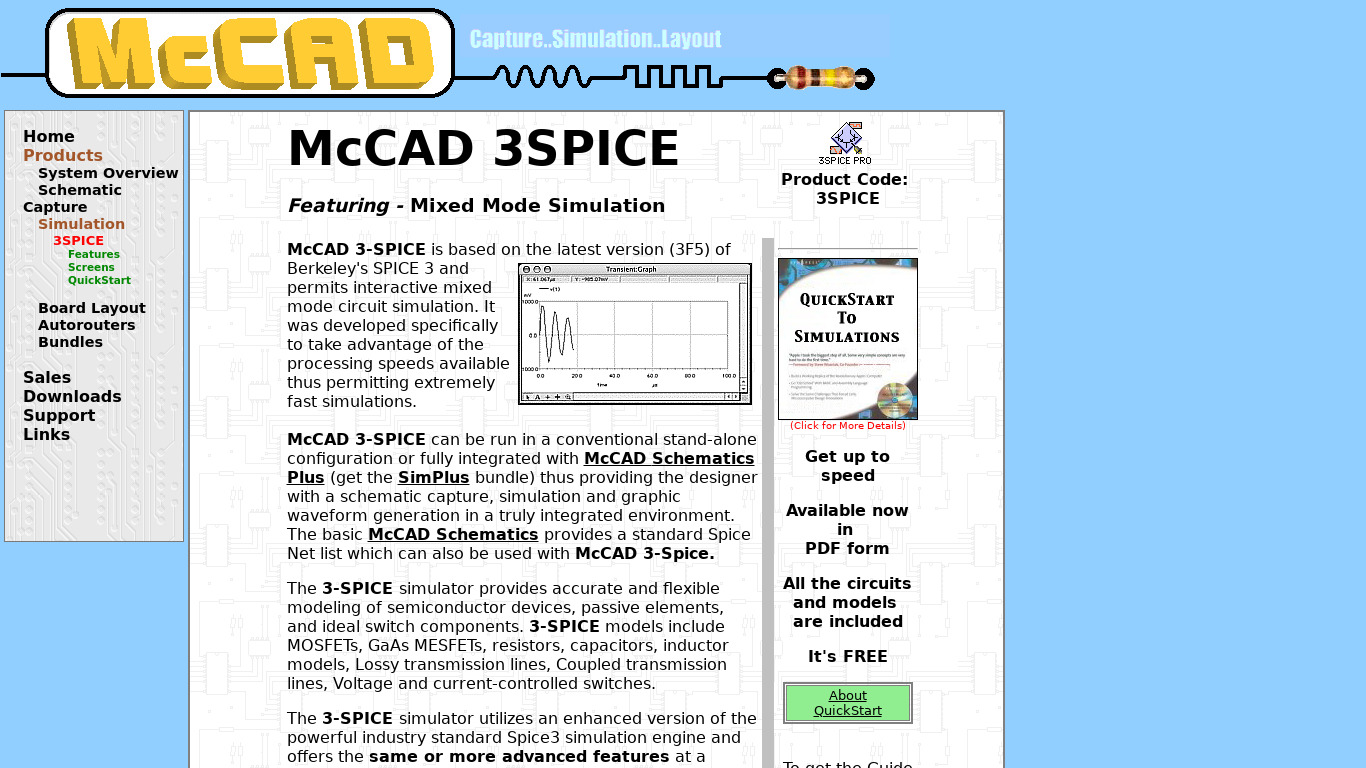 McCAD 3SPICE Landing page