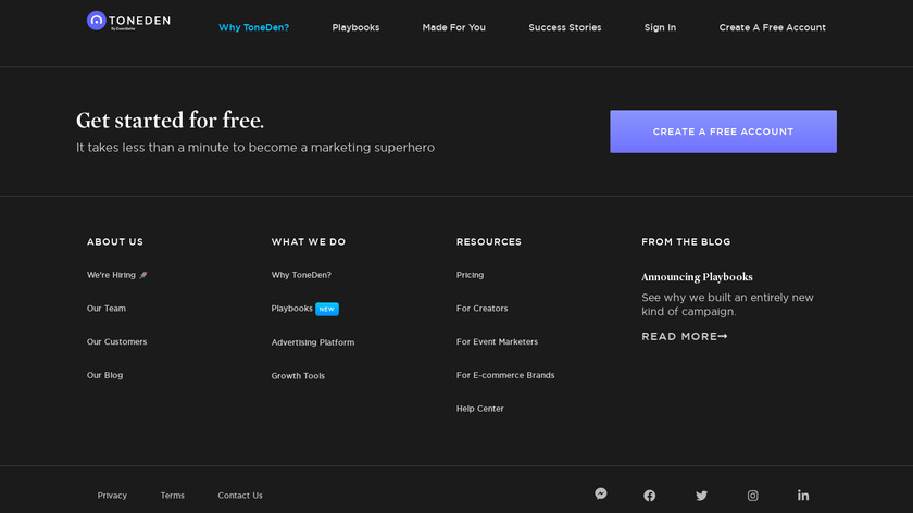 ToneDen Lasso Landing Page